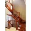 品家楼梯 上海全实木棕色楼梯_榉木中式风格家居设计楼梯_楼梯
