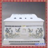 骨灰盒陶瓷 万古长青 白如玉 男女通用寿盒 棺材