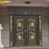 别墅子母铜门,豪华玻璃铜门,户外铜门